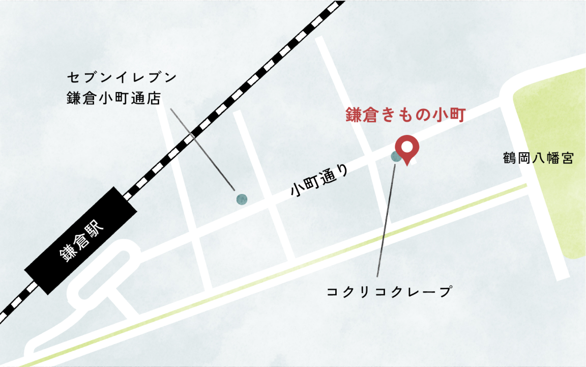 鎌倉きもの小町のマップ